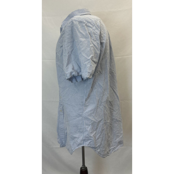 Polo Ralph Lauren Seersucker Short Sleeve Button Down Striped Mens Large Charity - Picture 4 of 10